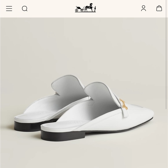 Hermes Groupie mule - Blanc Sz 37 BNIB - Picture 5 of 12